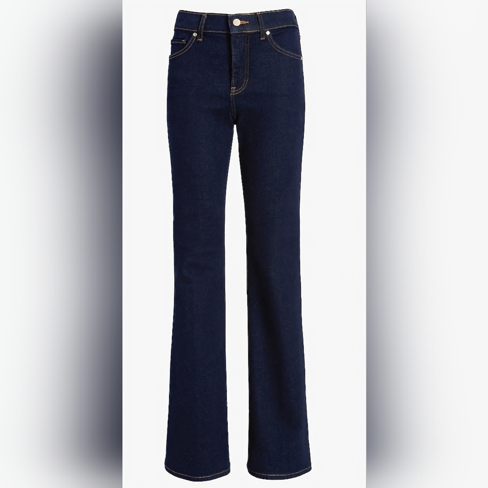 Express MID RISE RINSE 70S FLARE JEANS - Picture 5 of 9